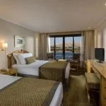 A twin-bedded cabin on the Steigenberger Regency Nile Cruise.