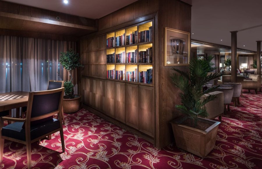 The library on the Steigenberger Regency Nile Cruise.