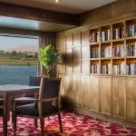 The library interior on the Steigenberger Regency Nile Cruise.