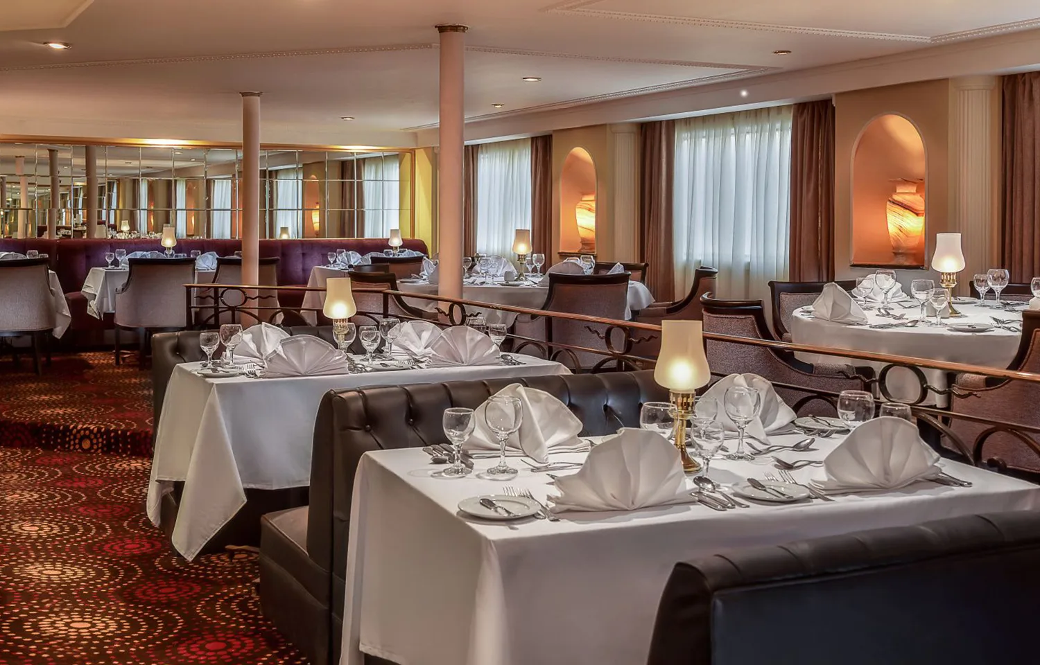 The main restaurant on the Steigenberger Regency Nile Cruise.