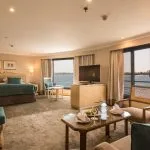 A spacious suite on the Steigenberger Regency Nile Cruise.