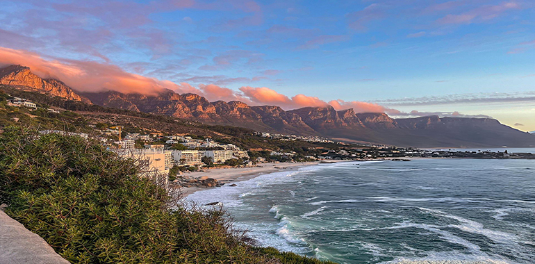 Sunset over Clifton in Cape Town