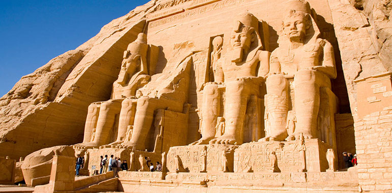 The Archaeological site of the Temple at Abu Simbel
