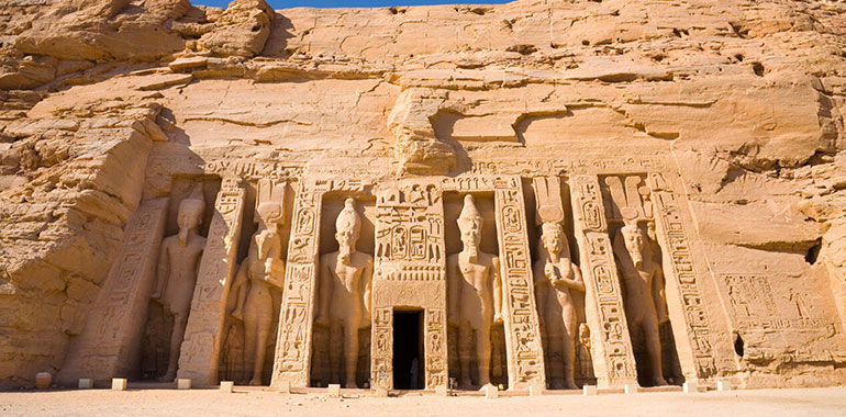 The Archaeological Site Of The Temple Of Hathor At Abu Simbel