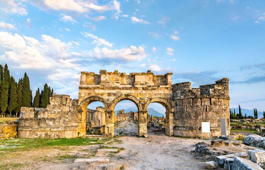 The-Domitian-Gate-at-Hierapolis-in-Pamukkale-Turkey