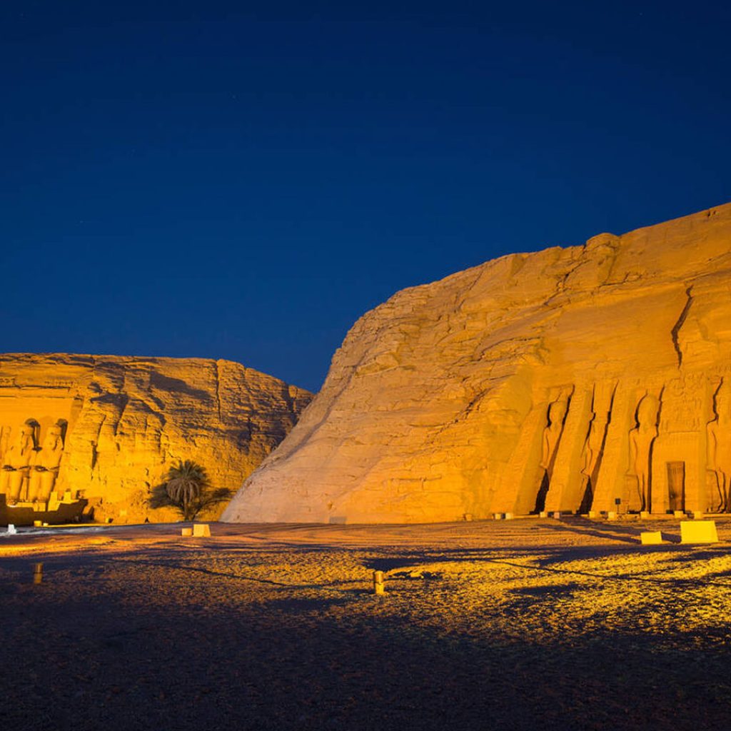 The Great Temple Of Abu Simbel And The Small Temple Of Nefertari