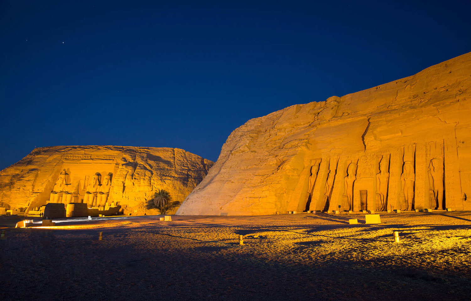 The Great Temple Of Abu Simbel And The Small Temple Of Nefertari