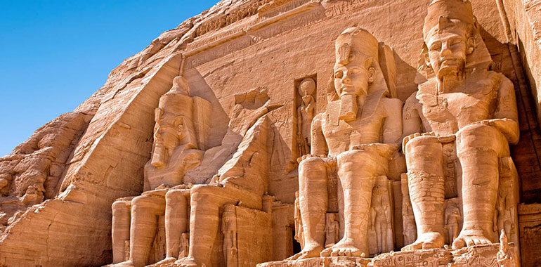 The Great Temple of Rameses II in Abu Simbel Egypt