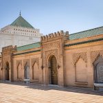 The-Mausoleum-of-Mohammed-V-is-a-mausoleum-located-across-from-the-Hassan-Tower-in-Rabat-Morocco