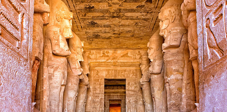 The Entrance To The Great Temple Of Rameses Ii In Abu Simbel Egypt