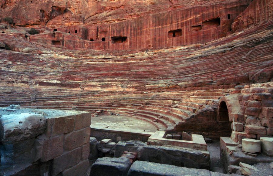 The-great-theatre-Petra-Jordan-Carved-in-the-middle-of-a-necropolis-by-the-Nabataeans-between-4BC-and-AD-27