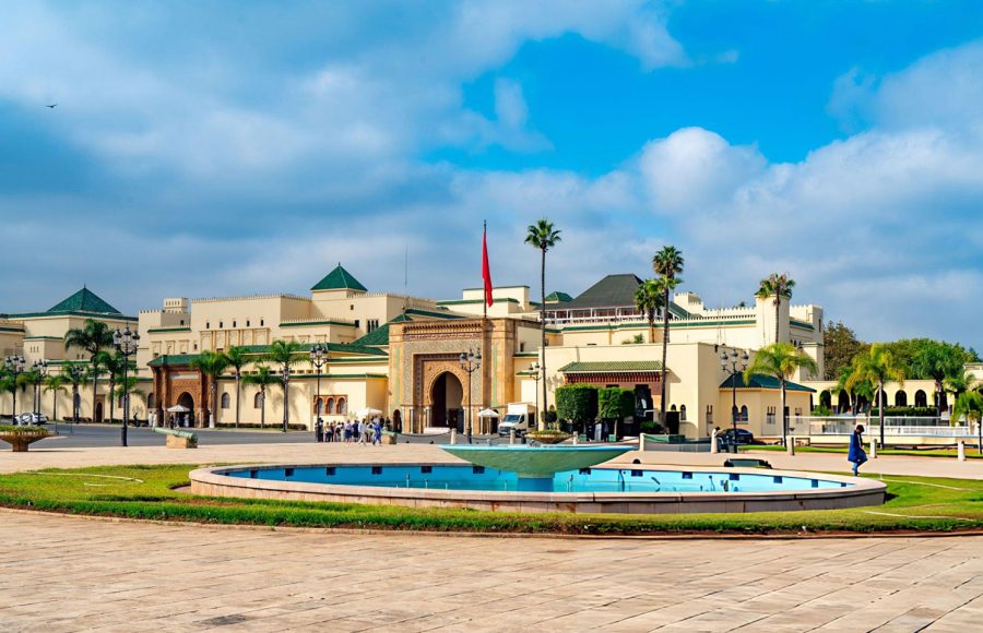 The-view-of-Royal-Palace-Square-and-Garden-Rabat-Morocco