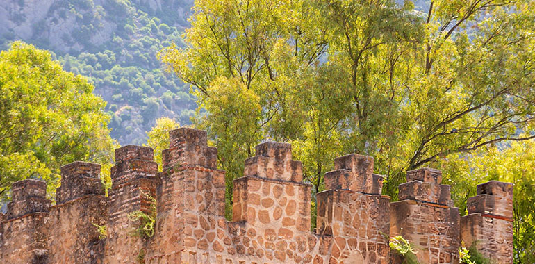 Top of the kasbah tower in the Moroccan city of Chefchaouen