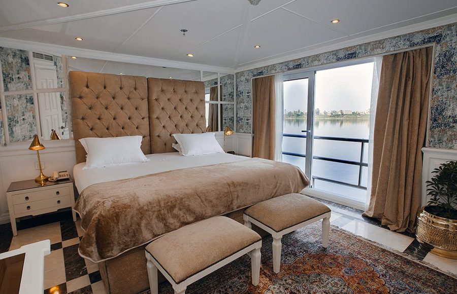 Luxury Nile Cruise Suite Living Room with River View
