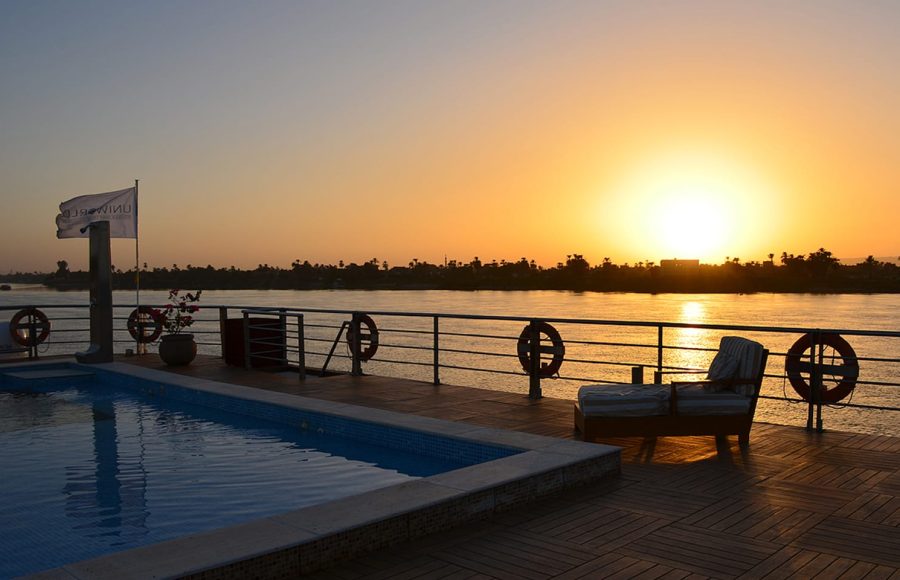 Nile Cruise Sundeck Pool and Sunset View