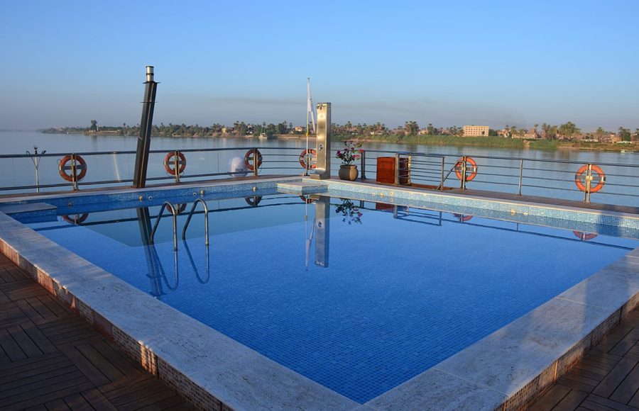 Nile Cruise Sundeck Pool and Sunset