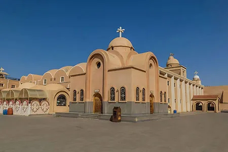 The beautiful exterior of a Coptic monastery, a key stop on any Wadi El Natrun monasteries tour