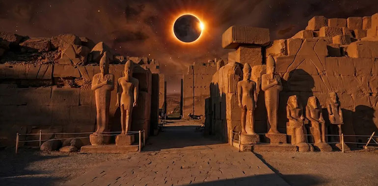 egypt solar eclipse at