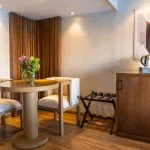 A sitting area inside a suite on the MS Semiramis III.