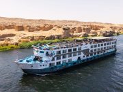 The exterior of the MS Semiramis III Nile Cruise ship.