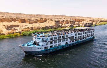 The exterior of the MS Semiramis III Nile Cruise ship.