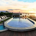 The swimming pool and jacuzzi on the sun deck, a key feature of the Cairo Nile Cruise Itinerary 8 days.