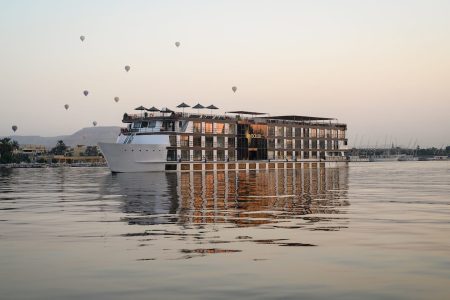 The Impressive Soleil Cruise Ship Sailing On The Nile River.