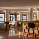 The sleek bar area on the Soleil Nile Cruise.