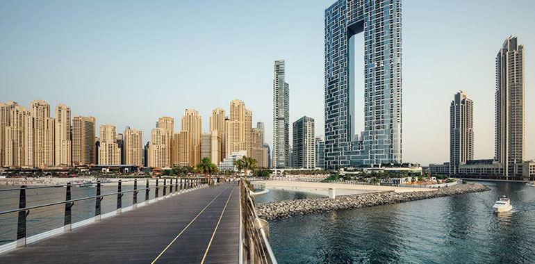 the skyline of jumeirah beach dubai