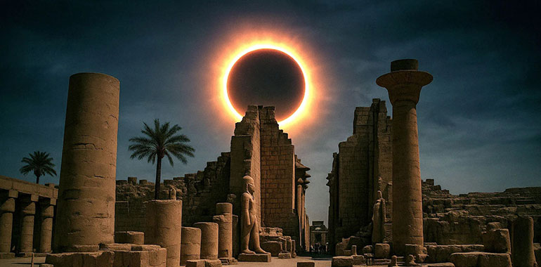 Day 3: Witness the Total Solar Eclipse at Karnak & Luxor Temple — August 2, 2027