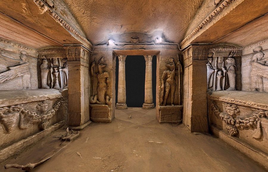 Catacombs of Kom El Shoqafa interior, a key stop on an Alexandria one day tour