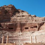 view-of-the-Roman-amphitheater-a-great-theatre-carved-in-the-rock-with-columns-and-bleachers-in-the-archaeological-Nabataean-city-of-Petra