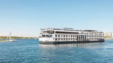 A river cruise ship on the Nile.