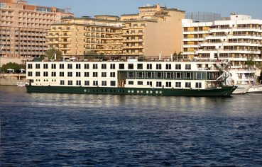 Zeina Nile cruise ship docked on a river
