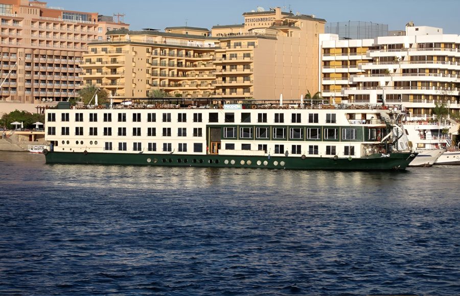 Zeina Nile cruise ship docked on a river